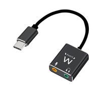 Ewent tarjeta de sonido usb tipo c con 2 jack de 3,5 mm