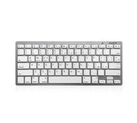 Ewent Teclado Bluetooth 3.0 compatible con todos los dispositivos iOS Android y Windows Layout IT, plateado/blanco
