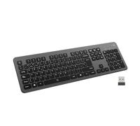 Ewent Teclado Inalámbrico Retroiluminado EW3296 - Bluetooth + Inalámbrico 2.4GHz, Teclado Español, Teclas Silenciosas, Batería Recargable, Tamaño Completo