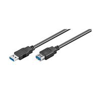 Ewent USB 3.0 Tipo de Cable A/varón a un/Mujer, blindado Doble de 28 AWG de Cobre, Velocidad de Transferencia de hasta 5GMbit, 1m, Negro