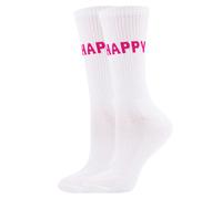 EWERS Calcetines 'Be Happy' rosa claro / blanco 36-38 rosa claro / blanco