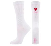 EWERS Calcetines 'Ciao Amore' fucsia / blanco 36-38 fucsia / blanco