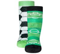 Ewers SoftStep, Calcetines Motivo Fútbol, Suela Goma Antideslizante, 2 Pares, Niños, Talla 35-38