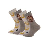 EWERS Calcetines 'Pferd/Hufeisen' azul / marrón / gris 31-34 azul / marrón / gris