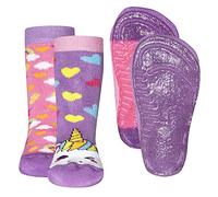 Ewers Pack 2 Calcetines Antideslizantes Unicornio SoftStep, Suela de Goma, 2 Pares para Niñas, Talla 35-38