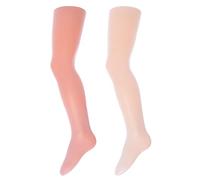 EWERS Pack de 2 leotardos finos para bebé y niño, pack doble de leotardos finos para niña, microfibra Microtouch 40 DEN, MADE IN ITALY, rosa claro/lata, talla 134-146
