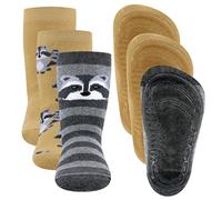 EWERS pack de 3 pares de calcetines SoftStep, calcetines con suela antideslizante para niños y niñas, con suela de goma, MADE IN GERMANY, 3 pares de calcetines antideslizantes para niños, talla 21-22