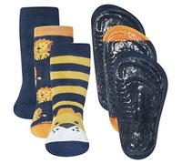 EWERS Paquete de 3 Calcetines con Tapón de León SoftStep, con Suela de Goma para Niños, MADE IN GERMANY, Antideslizantes, Talla 29-30