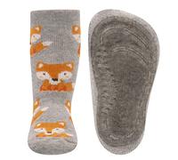 EWERS stopper calcetines zorro, calcetines zapatillas niños, con suela de goma, MADE IN GERMANY, 1 par, talla 19-20, gris