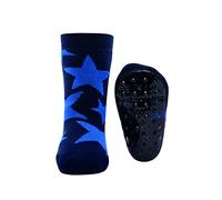 EWERS stopper socks stars, calcetines con suela antideslizante para niñas y niños, con suela de goma, MADE IN GERMANY, 1 par de calcetines antideslizantes para niños, azul, talla 21-22