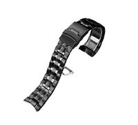 ewgrkba 22 mm Compatible con Casio EF-550 Correa de Reloj de Acero Inoxidable for Hombres Serie EDIFICE Pulsera Correa de Goma de Silicona(Noir)