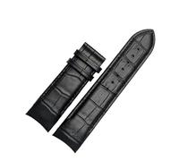 ewgrkba Compatible con 1853 Tissot Male T035 Correa de reloj de cuero T035627A Correa de reloj de piel de becerro con extremo curvo Pulsera con hebilla de mariposa 22 mm 23 mm 24 mm(Black-no buckle,23