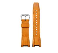 ewgrkba Compatible con Casio G-SHOCK MTG-B3000 Correa de cuero italiano MTG B3000 Correa de reloj de piel de vaca Conector adaptadores de acero inoxidable modificado(A-Brown silver)