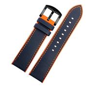 ewgrkba Compatible con Casio PROTREK Mountain Climbing PRW-60/PRW-70/Y50Y/30 Correa de nailon de 23mm con parte inferior de goma for reloj, pulsera for hombre(A1-black bucke)