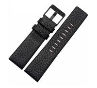 ewgrkba Compatible con correa de reloj Diesel DZ7333 DZ7348 DZ4318 de cuero genuino 22mm 24mm 26mm 28mm 30mm negro blanco marrón rojo correa de reloj(Black black,30mm)