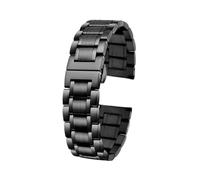 ewgrkba Correa de 20 mm y 22 mm compatible con Hamilton Khaki Aviation Field, correa de acero inoxidable y metal for reloj de hombre, pulsera con hebilla plegable, correa de malla.(3101 black,20mm)