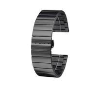 ewgrkba Correa de 20 mm y 22 mm compatible con Hamilton Khaki Aviation Field, correa de acero inoxidable y metal for reloj de hombre, pulsera con hebilla plegable, correa de malla.(SX Black,22mm)