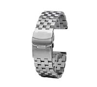 ewgrkba Correa de 20 mm y 22 mm compatible con Hamilton Khaki Aviation Field, correa de acero inoxidable y metal for reloj de hombre, pulsera con hebilla plegable, correa de malla.(76 Silver,20mm)