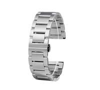 ewgrkba Correa de 20 mm y 22 mm compatible con Hamilton Khaki Aviation Field, correa de acero inoxidable y metal for reloj de hombre, pulsera con hebilla plegable, correa de malla.(G20-02 Silver,20mm)