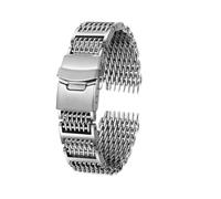 ewgrkba Correa de 20 mm y 22 mm compatible con Hamilton Khaki Aviation Field, correa de acero inoxidable y metal for reloj de hombre, pulsera con hebilla plegable, correa de malla.(G29-02 silver,22mm)