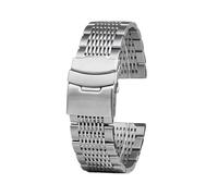 ewgrkba Correa de 20 mm y 22 mm compatible con Hamilton Khaki Aviation Field, correa de acero inoxidable y metal for reloj de hombre, pulsera con hebilla plegable, correa de malla.(95 Silver,22mm)