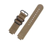 ewgrkba Correa de reloj convexa de 16 mm compatible con Casio GM110 GM2100 GA900 GBA-800 GBD-800 GA-800 for hombre, correa de reloj de lona de nailon modificada.(Khaki black buckle)