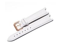 ewgrkba Correa de reloj de cuero genuino compatible con Vivienne Westwood Mujer Correa de reloj con interfaz cóncava suave y cómoda Pulsera de 18 mm(White-Rose-K1)