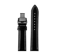 ewgrkba Correa de reloj de cuero vacuno de 20 mm y 22 mm compatible con Casio EDIFICE EFV540 EFS-S500 EFR-303 EFR-552 correa de cuero genuino para hombre pulsera plegable con hebilla, 20mm, Acetato