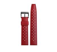 ewgrkba Correa de reloj de goma, correa de reloj de 20mm y 22mm, suave, transpirable y Simple, pulsera de buceo, Color verde(Red black,20mm)