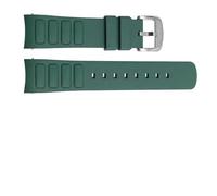 ewgrkba Correa de reloj de goma curva original for hombre, compatible con Mido Multifort TV M049.526 Sport Watchband, correa de silicona verde y azul de liberación rápida.(Green-silver)