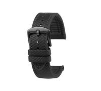 ewgrkba Correa de reloj de goma de nailon, pulsera de silicona de 20 mm y 22 mm, compatible con correa de reloj con hebilla de mariposa Omega, compatible conCompatible con Citizen(Black black buckle,2