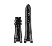 ewgrkba Correa de reloj de piel auténtica con muesca de 25 x 13 mm y conector compatible con Patek Philippe Nautilus 5711, 5726 y 5712 g.(Black no clasp)