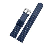 ewgrkba Correa de reloj de silicona de 20mm y 22mm Compatible con SLA017 SLA037, pulsera deportiva de goma for buceo, correa de reloj verde fantasma de agua for hombre(A-blue silver bucke,20mm)