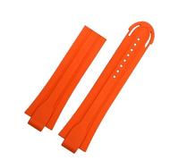 ewgrkba Correa de reloj de silicona de goma for deportes de buceo Compatible con ORIS 7730 Serie 7740 Boca elevada 24 * 12 mm Correa de reloj for hombres PULSERA de acero inoxidable(Orange-no clasp)