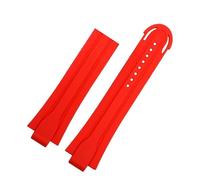ewgrkba Correa de reloj de silicona de goma for deportes de buceo Compatible con ORIS 7730 Serie 7740 Boca elevada 24 * 12 mm Correa de reloj for hombres PULSERA de acero inoxidable(Red-no clasp)