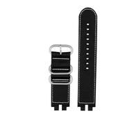 ewgrkba Correa de reloj modificada de nailon for deportes al aire libre, Compatible con la serie Casio PROTREK PRW-3000 PRW3000/3100/6000/6100Y(Black white line-S)