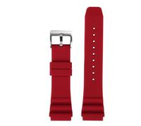 ewgrkba Correa de silicona de 22 mm compatible con CASIO MDV-106 MDV-107 MTP-VD01D Efr-303l Correa de reloj deportiva de buceo compatible con SKX007 SRP777J1(Red silver buckle)
