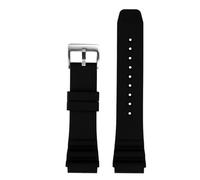 ewgrkba Correa de silicona de 22 mm compatible con CASIO MDV-106 MDV-107 MTP-VD01D Efr-303l Correa de reloj deportiva de buceo compatible con SKX007 SRP777J1(Black silver buckle)
