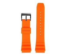 ewgrkba Correa de silicona de 22 mm compatible con CASIO MDV-106 MDV-107 MTP-VD01D Efr-303l Correa de reloj deportiva de buceo compatible con SKX007 SRP777J1(Orange black buckle)