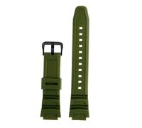 ewgrkba Correa de silicona resistente al agua de 18 mm compatible con Casio DW-291H/290 W-218H/219H AQ-S810W AEQ-110BW AE1200/1000/1300(Green-black)