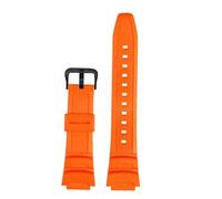 ewgrkba Correa de silicona resistente al agua de 18 mm compatible con Casio DW-291H/290 W-218H/219H AQ-S810W AEQ-110BW AE1200/1000/1300(Orange-black)