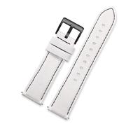 ewgrkba Correas de reloj de cuero de nailon compatibles con la correa de reloj de lona SRPF19K1/SRPF20K1 de la marca No.5 Street Fighter CO, pulsera de 22mm(White-a-black)