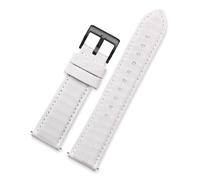 ewgrkba Correas de reloj de cuero de nailon compatibles con la correa de reloj de lona SRPF19K1/SRPF20K1 de la marca No.5 Street Fighter CO, pulsera de 22mm(White-black)