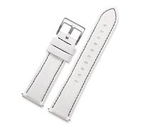 ewgrkba Correas de reloj de cuero de nailon compatibles con la correa de reloj de lona SRPF19K1/SRPF20K1 de la marca No.5 Street Fighter CO, pulsera de 22mm(White-a-silver)