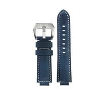 ewgrkba Farm Oak Modificado Compatible con Casio G-SHOCK GA-2100 GM2100 GM-110 GA110 DW5600 Series Correa de Reloj de Cuero de Vaca Esmerilada for Hombres(Blue silver)