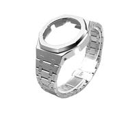 ewgrkba Kit de modificación compatible con Casio GA-2100, GMA-S2100, GM-2100, reloj de acero inoxidable for hombre, correa de repuesto de pulsera de metal.(Silver Set,GM-2100)