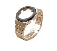 ewgrkba Kit de modificación compatible con Casio GA-2100, GMA-S2100, GM-2100, reloj de acero inoxidable for hombre, correa de repuesto de pulsera de metal.(Rose black Set,GMA-S2100)