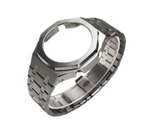 ewgrkba Kit de modificación compatible con Casio GA-2100, GMA-S2100, GM-2100, reloj de acero inoxidable for hombre, correa de repuesto de pulsera de metal.(Titanium Grey,GA-2100)