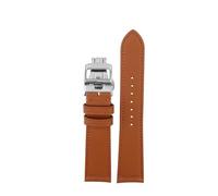 ewgrkba Nuevas correas de reloj de cuero Stlye de 19 mm, 20 mm y 21 mm, compatibles con la correa Jaeger-LeCoultre Master Series, pulsera negra y marrón(Brown-silver-bucke,19mm)