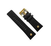 ewgrkba TOP Correa de reloj compatible con DIESEL DZ7313 DZ7333 DZ7311 DZ7371 Correa de reloj Cuero de vaca con remache dorado 22 24 26 27 28 30 mm Cuero genuino(Black gold clasp,28mm)